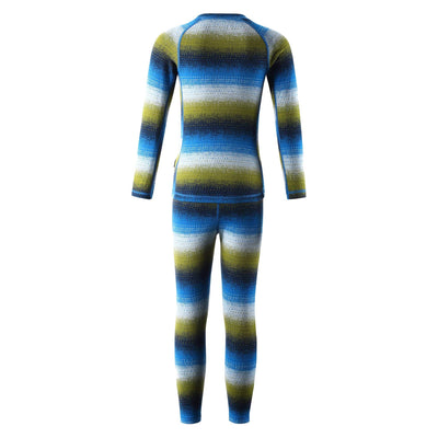 SnowKids Baselayers Reima Taival Merino Wool Thermal Set - Brave Blue