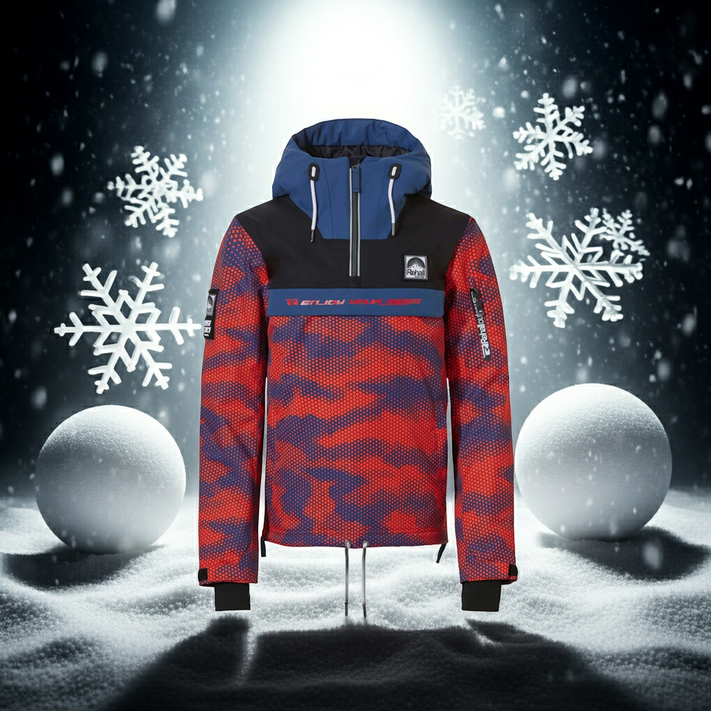 Rehall Karl Boys Ski Anorak - Camo Orange