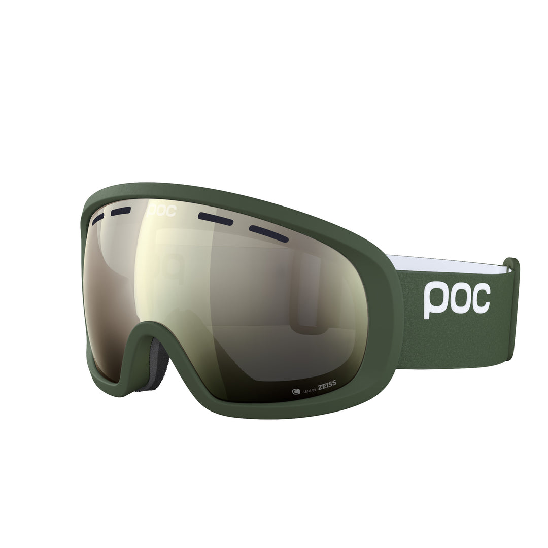 POC Fovea Mid Clarity Youth Ski Goggles, Colour: Epidote Green/Spektris Ivory