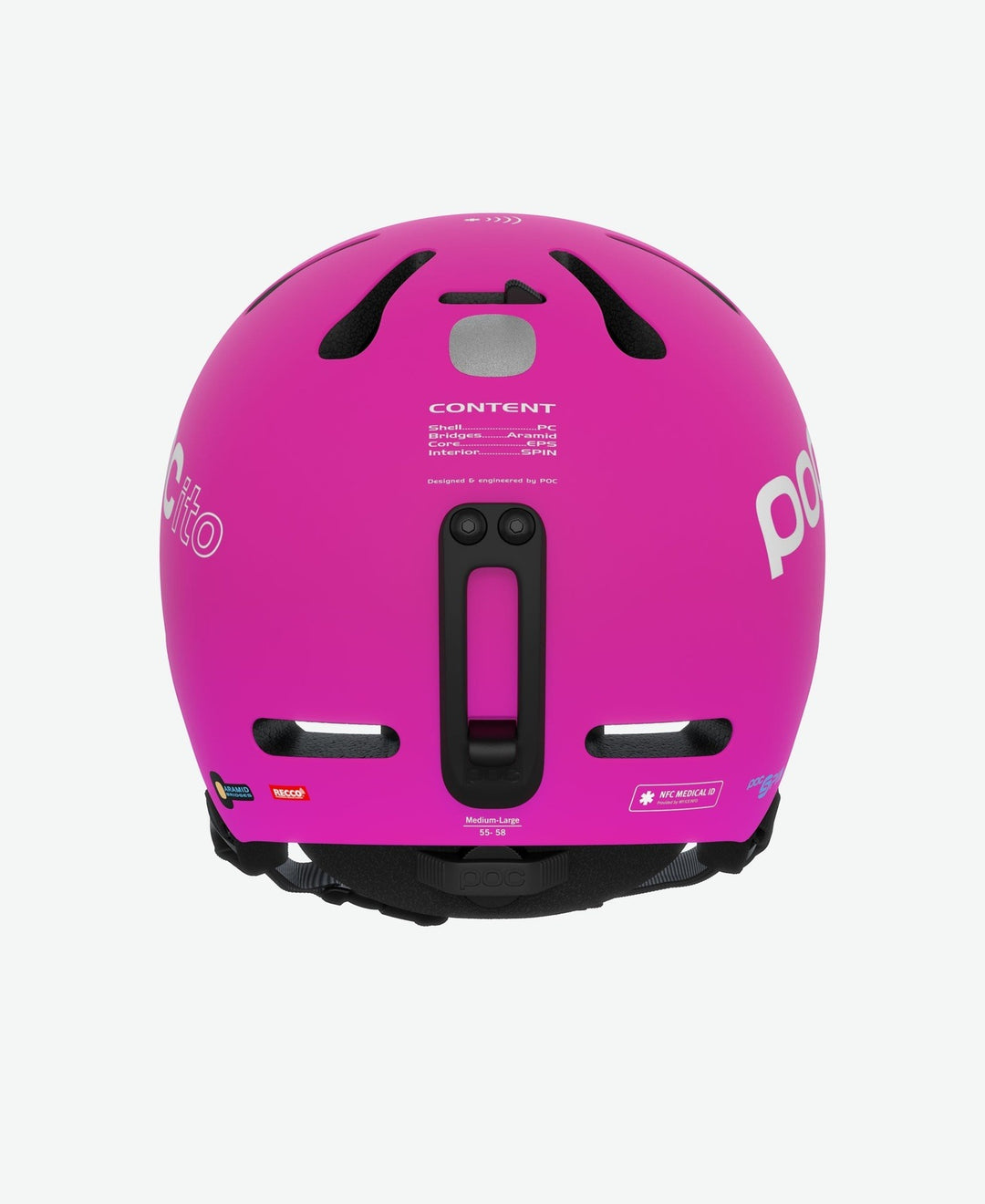 POCito Fornix SPIN Kids Helmet, Colour: Fluoro Yellow/Green