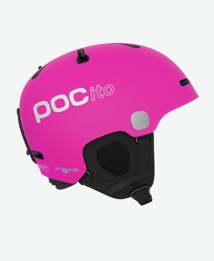 POCito Fornix SPIN Kids Helmet, Colour: Fluoro Yellow/Green