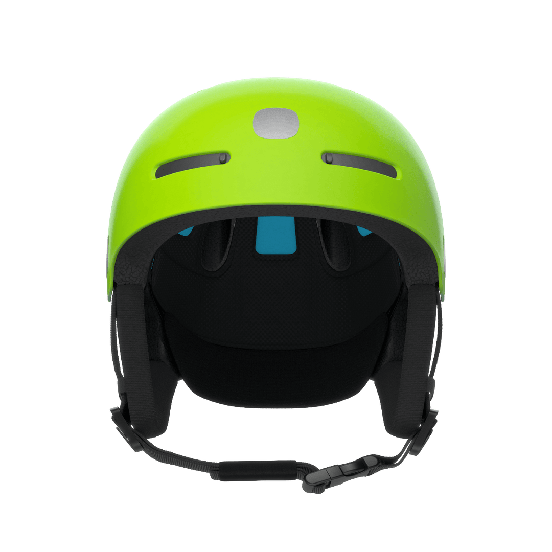 POCito Auric Cut Spin Kids Helmet, Colour: Fluoro Yellow/Green