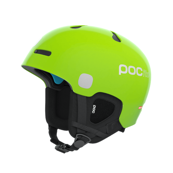POCito Auric Cut Spin Kids Helmet, Colour: Fluoro Yellow/Green