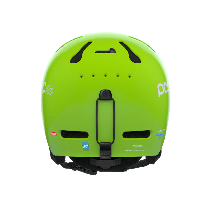 POCito Auric Cut Spin Kids Helmet, Colour: Fluoro Yellow/Green