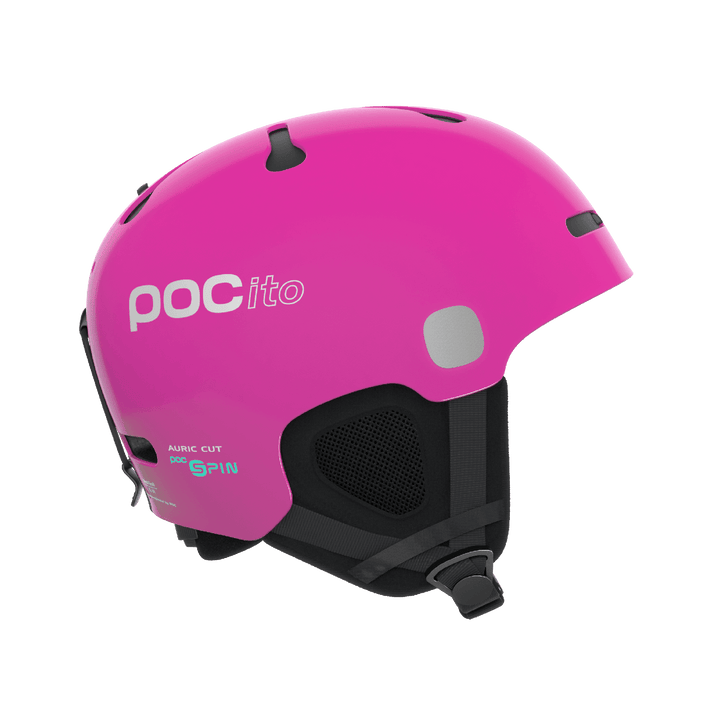 POCito Auric Cut Spin Kids Helmet, Colour: Fluoro Yellow/Green