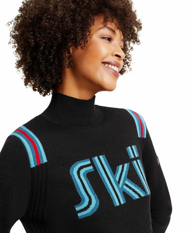 Falke Ergonomic Sport System SK Mock Neck Ski Pullover - Black SnowKids SnowKids 