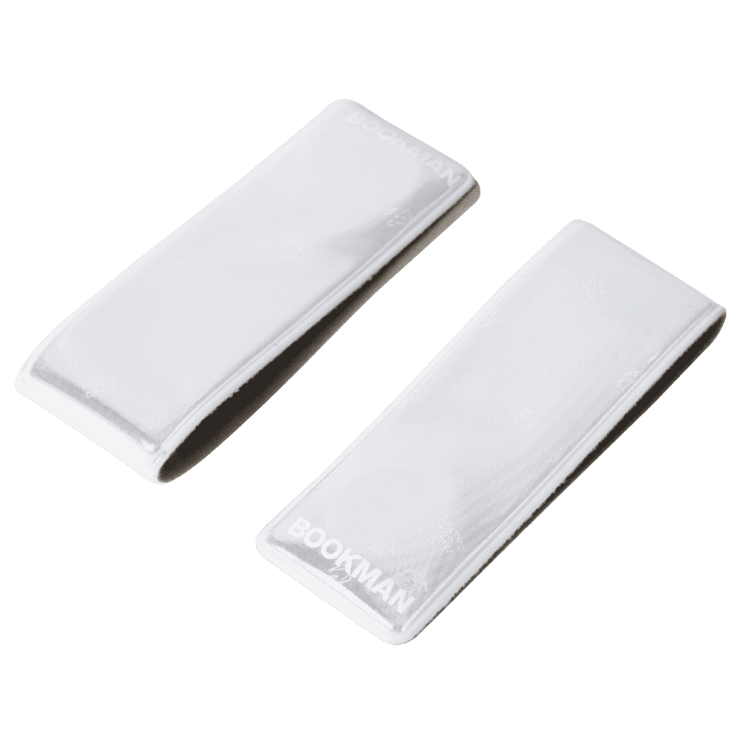 Bookman Safety Clip On Reflectors, Colour: White