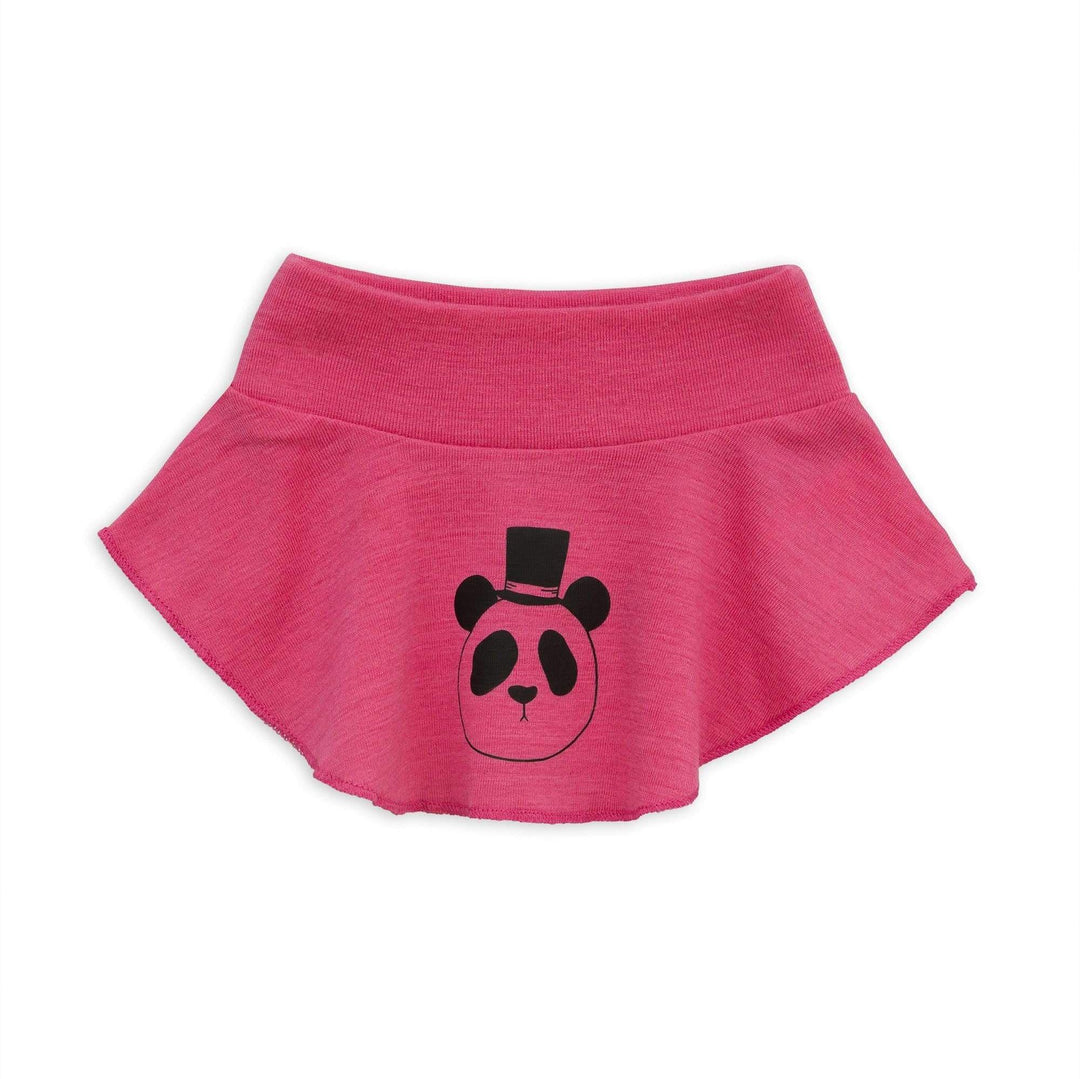 Mini Rodini Panda Organic Merino Turtleneck, Colour: Cerise