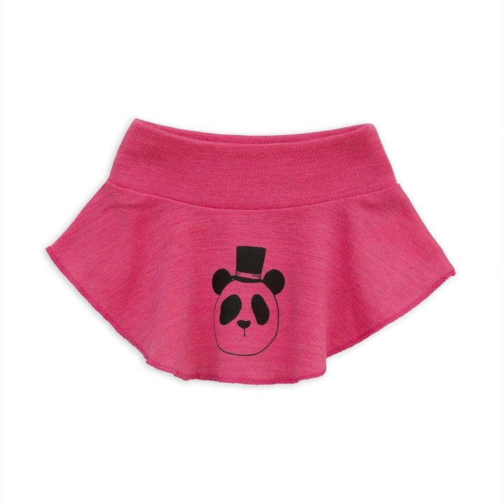 Mini Rodini Panda Organic Merino Turtleneck, Colour: Cerise