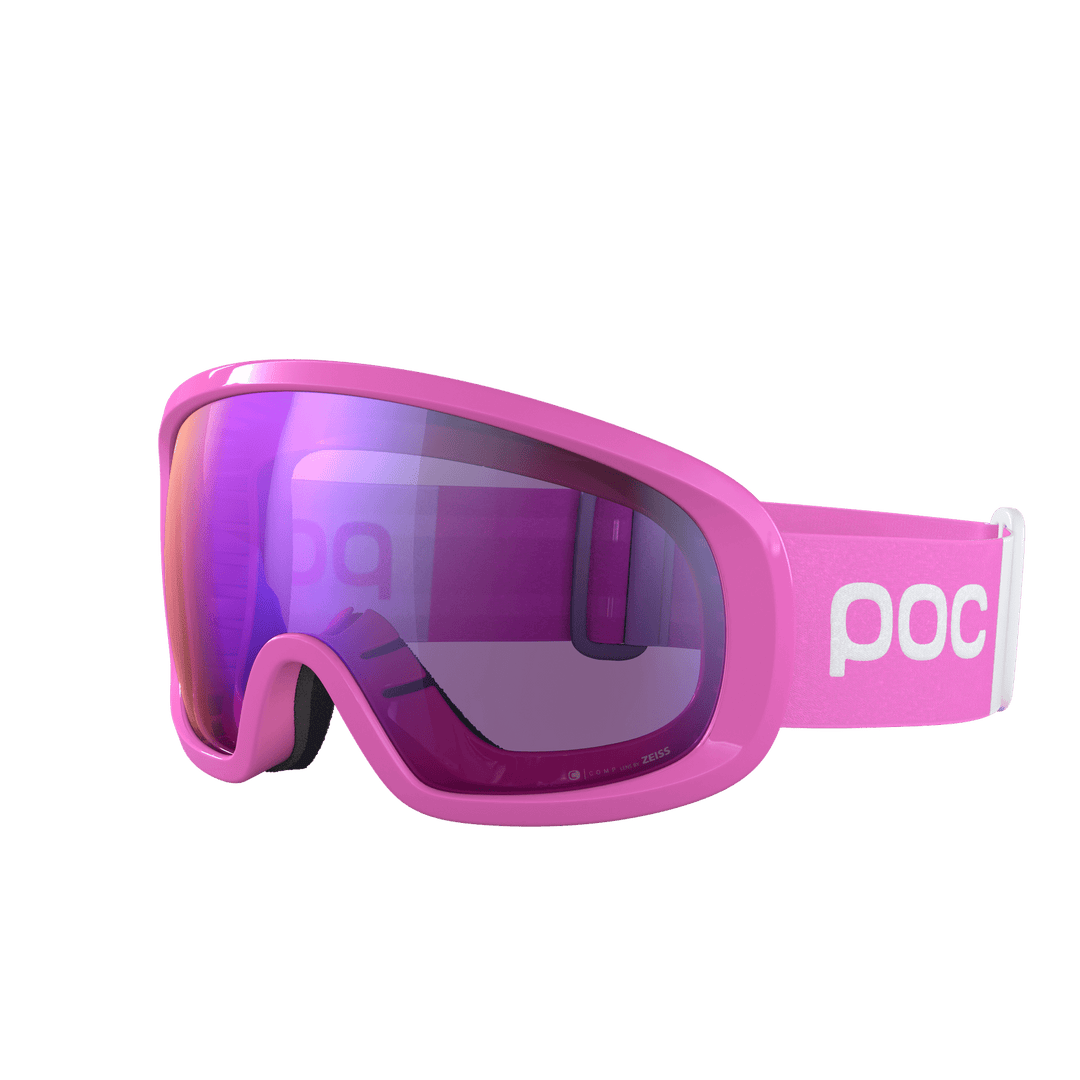 POC Fovea Mid Clarity Comp Youth Ski Goggles, Colour: Actinium Pink/Spektris Pink