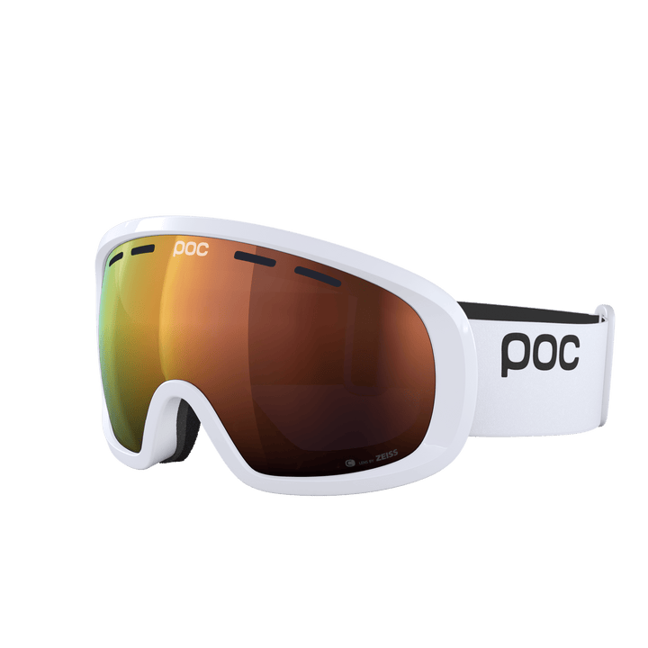 POC Fovea Mid Clarity Youth Ski Goggles, Colour: White/Spektris Orange