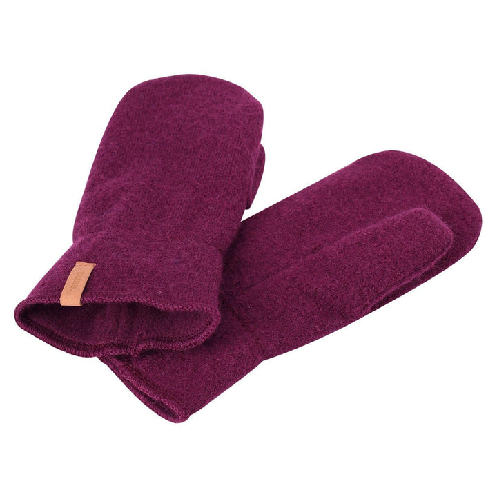 Reima Hangen Knitted Wool Mittens, Colour: Deep Purple