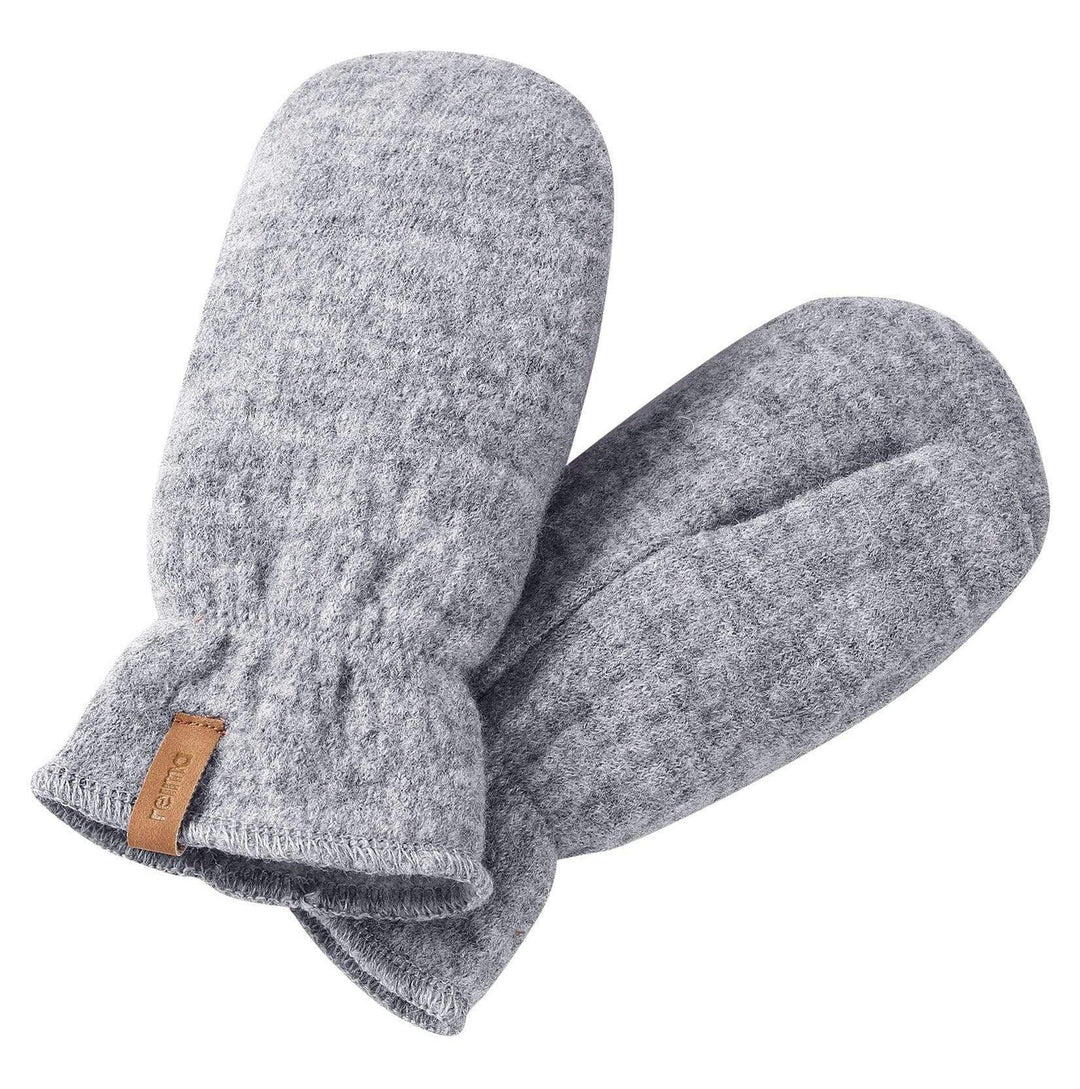 Reima Hangen Knitted Wool Mittens, Colour: Melange Grey