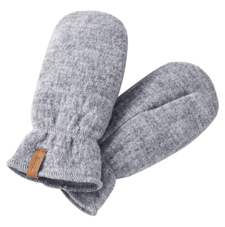 Reima Hangen Knitted Wool Mittens, Colour: Melange Grey