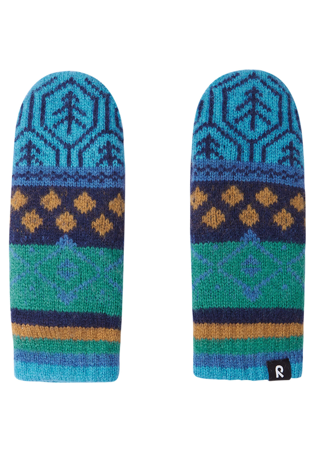 Reima Luminen Knitted Kid's Wool Mittens, Colour: Cool Pink