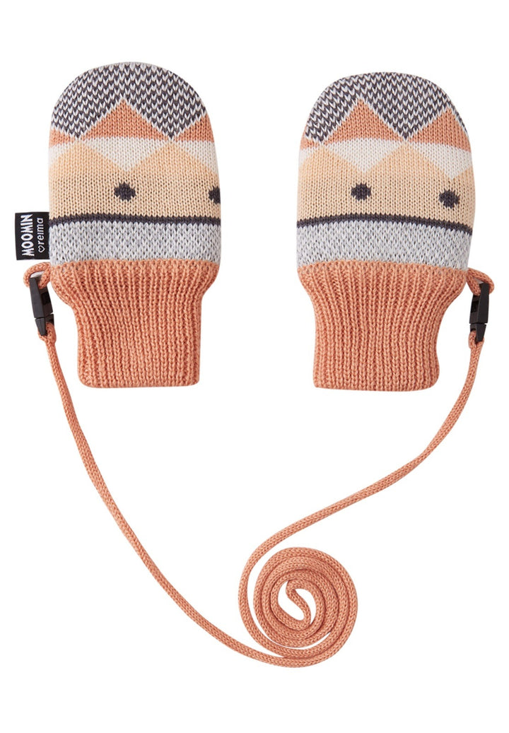 Reima Moomin Viska Wool Mittens, Colour: Autumn Orange