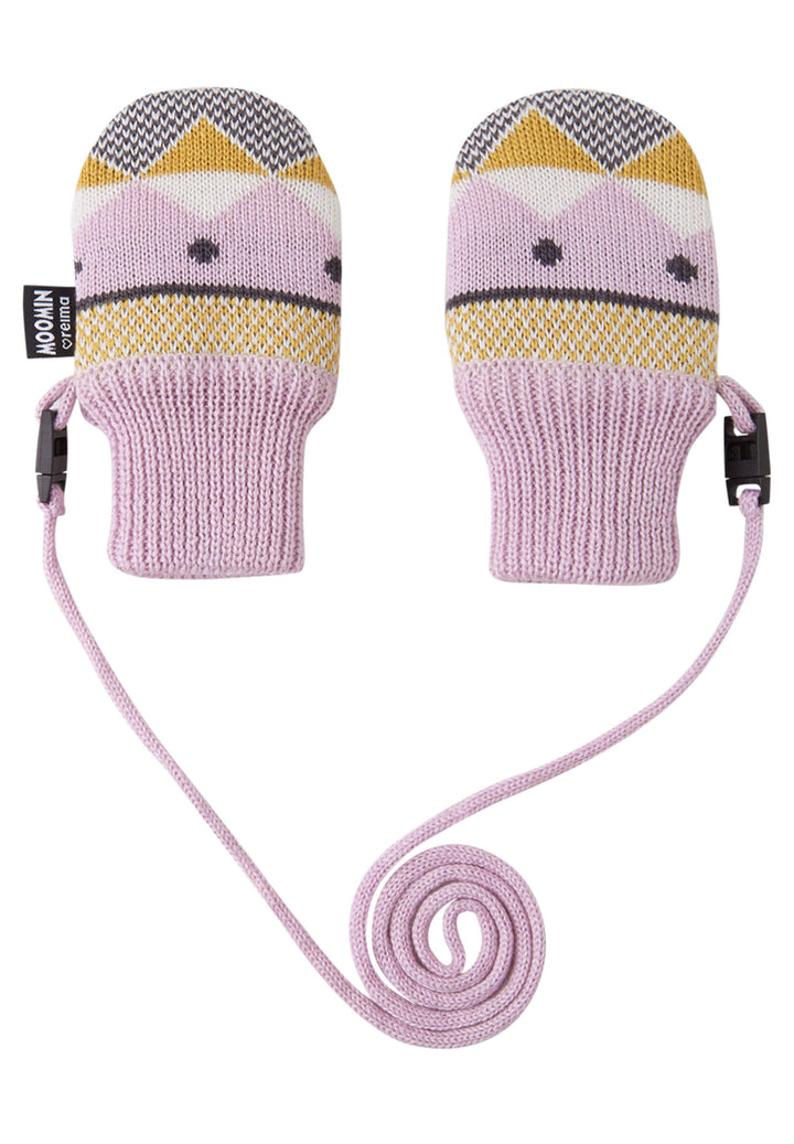 Reima Moomin Viska Wool Mittens, Colour: Lavender Grey