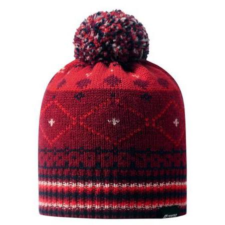 Reima Pohjoinen Lambswool Beanie, Colour: Jam Red