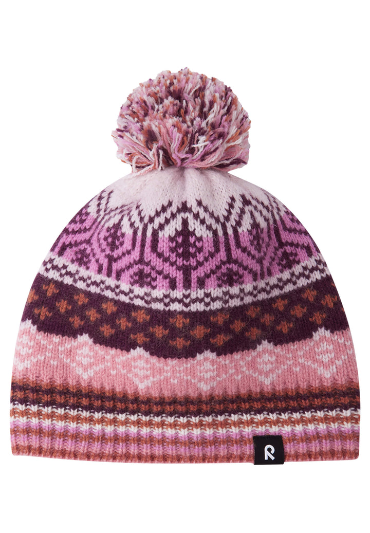 Reima Pohjoinen Lambswool Beanie, Colour: Cold Pink