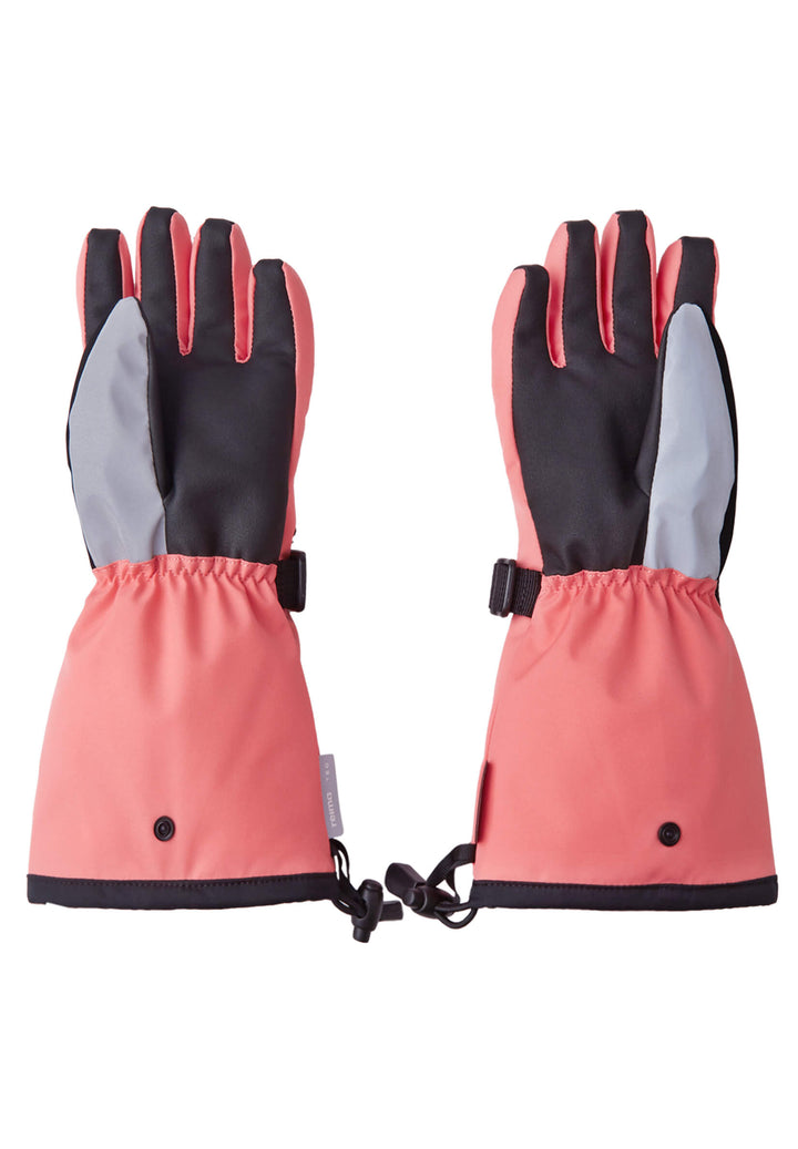 Reima Skimba Waterproof Ski Gloves, Colour: Pink Coral