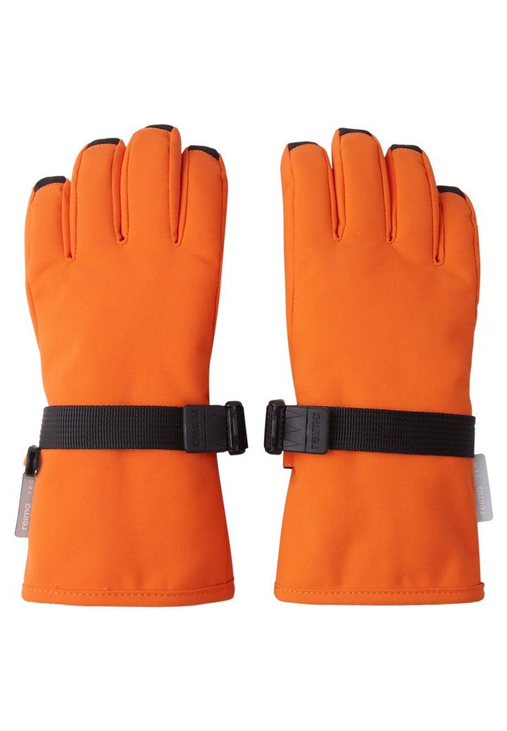 Reima Tartu Kids Waterproof Snow Gloves, Colour: True Orange