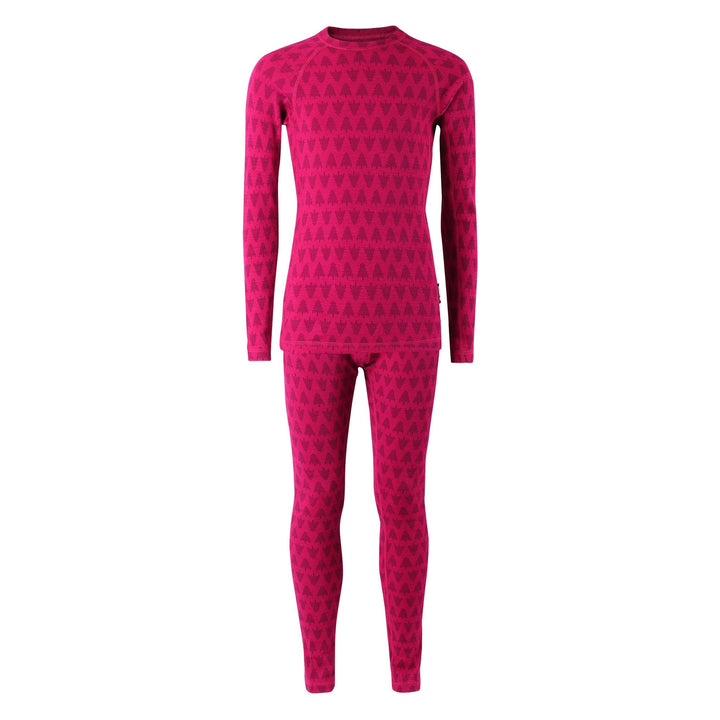 SnowKids Baselayers Copy of Reima Taival Merino Wool Thermal Set - Cranberry