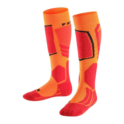 SnowKids Socks Falke Strick SK2 Ski Sock - Flash Orange