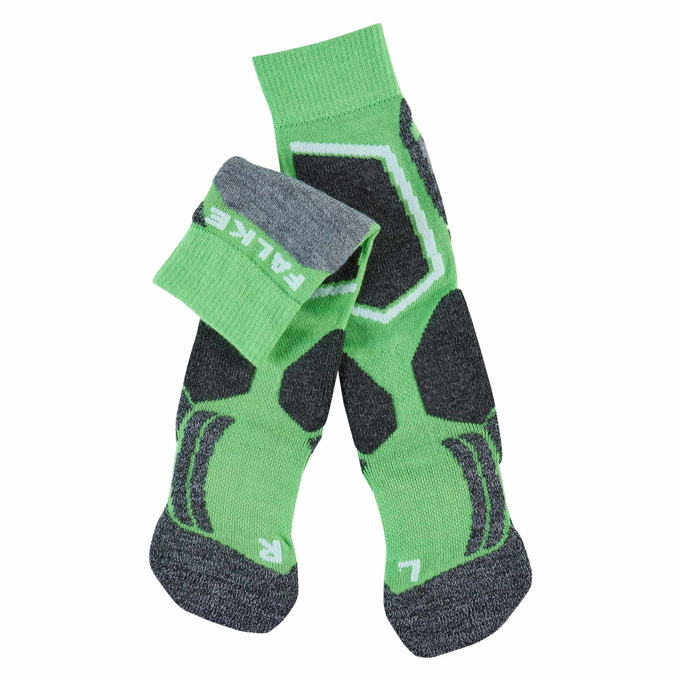 SnowKids Socks Falke Strick SK2 Ski Sock - Vivid Green