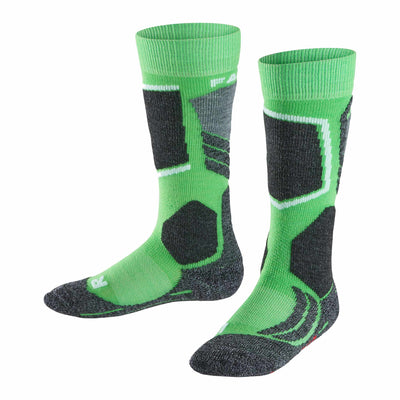 SnowKids Socks Falke Strick SK2 Ski Sock - Vivid Green