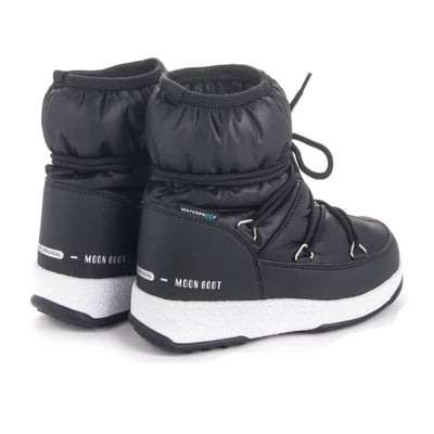 SnowKids Footwear Moon Boot Jr Girl Low Nylon WP Boot - Black