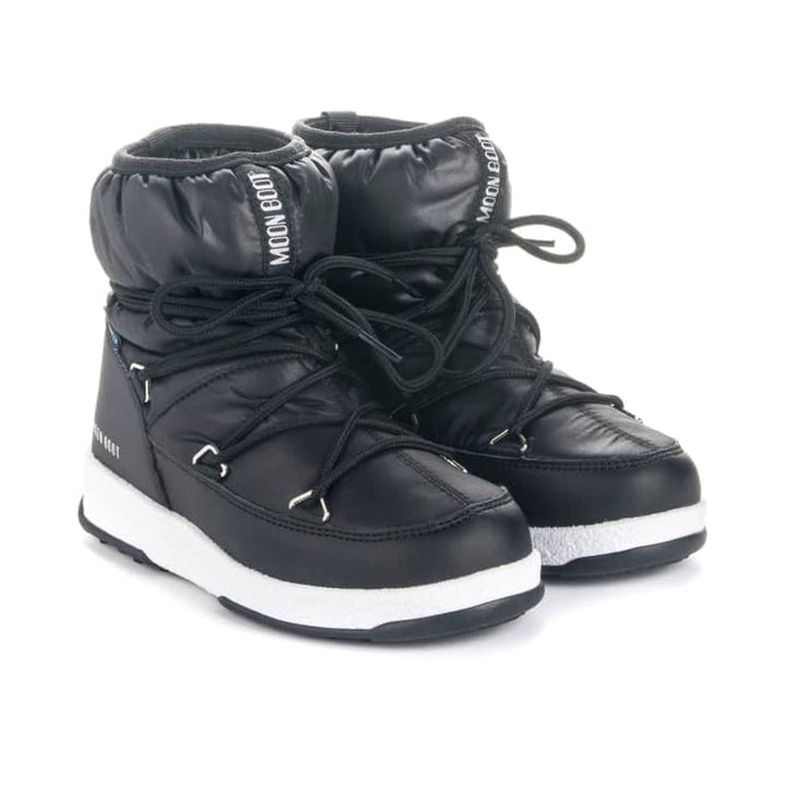 SnowKids Footwear Moon Boot Jr Girl Low Nylon WP Boot - Black
