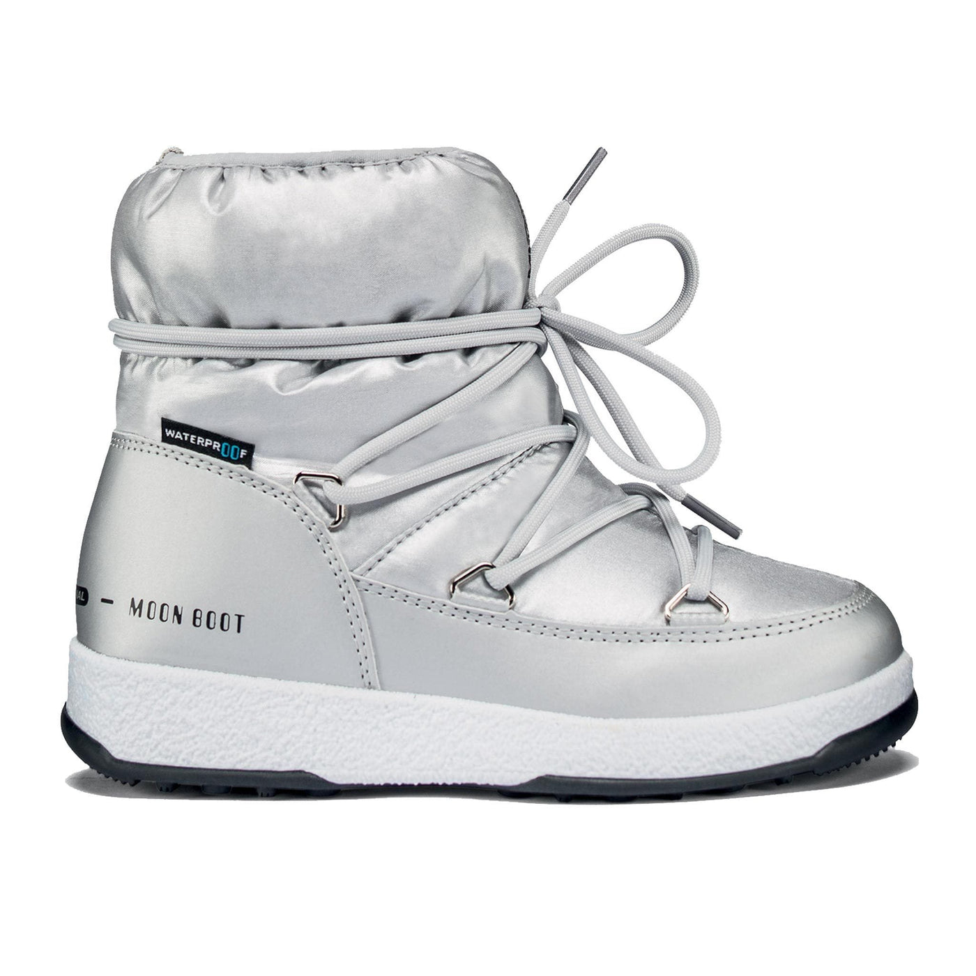 SnowKids Footwear EU 32 (UK 13) Moon Boot Jr Girl Low Nylon WP Boot - Silver