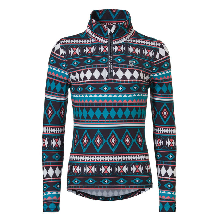 Rehall Baselayers Rehall Anna Printed Ski Pulli - Inka Capri Breeze