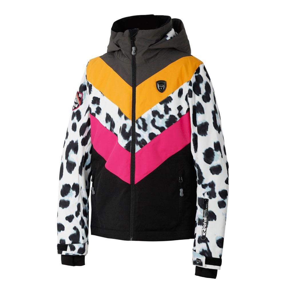 SnowKids Outerwear Pants Rehall Betty Jr Girls Snow Pant - White Leopard