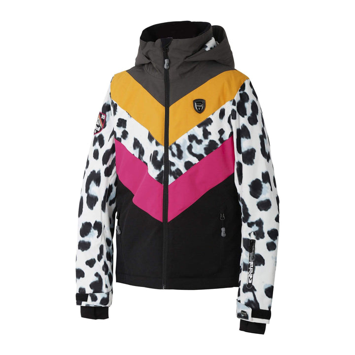 SnowKids Outerwear Jacket Rehall Crissy Jr Girls Snow Jacket - White Leopard