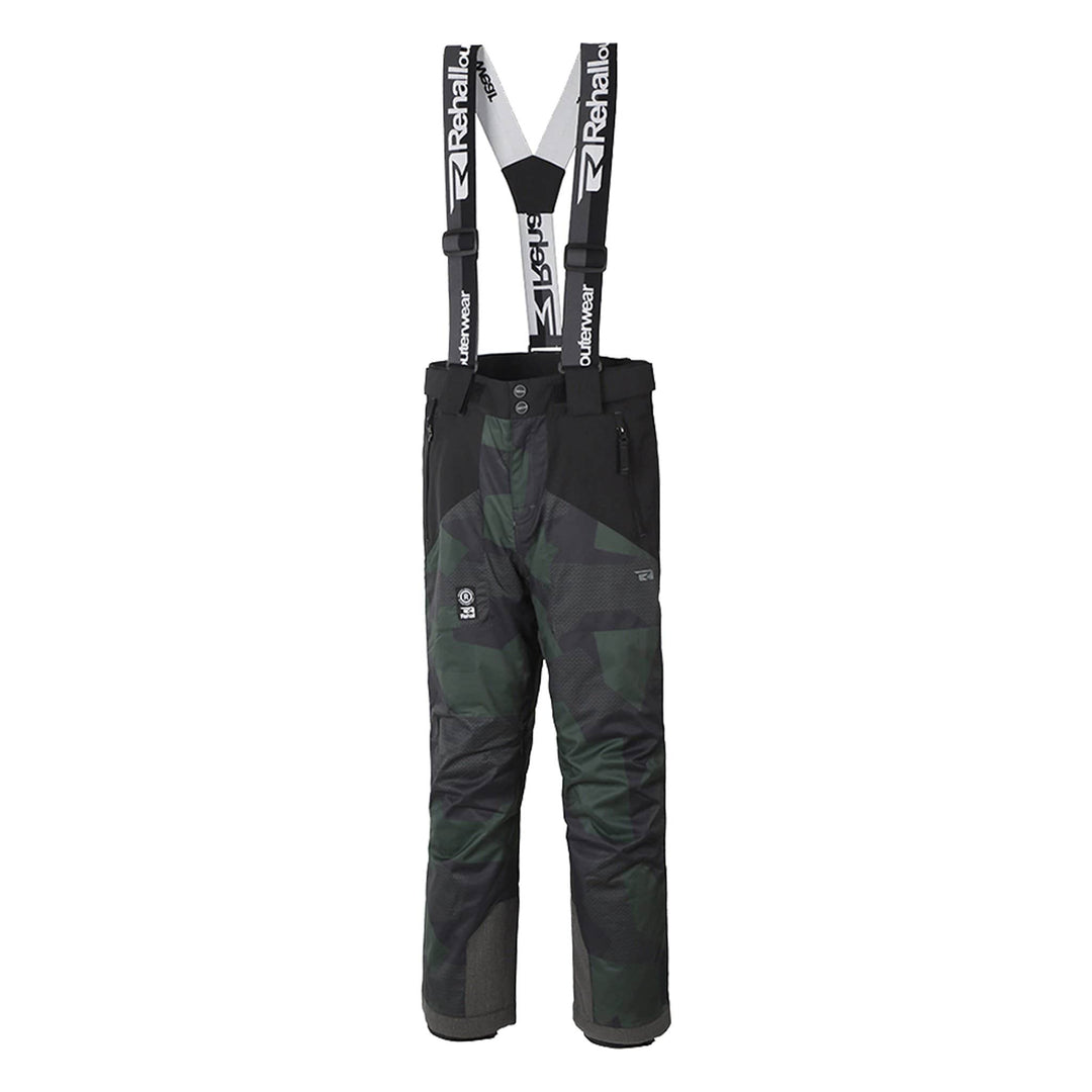 SnowKids Outerwear Pants 128 Rehall Dragg Jr Boys Snow Pant - Camo Olive