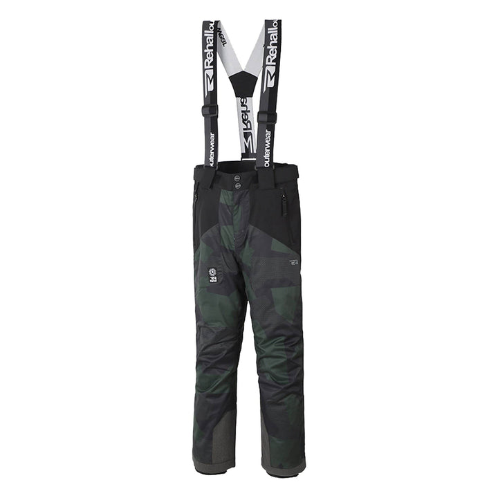SnowKids Outerwear Pants 128 Rehall Dragg Jr Boys Snow Pant - Camo Olive