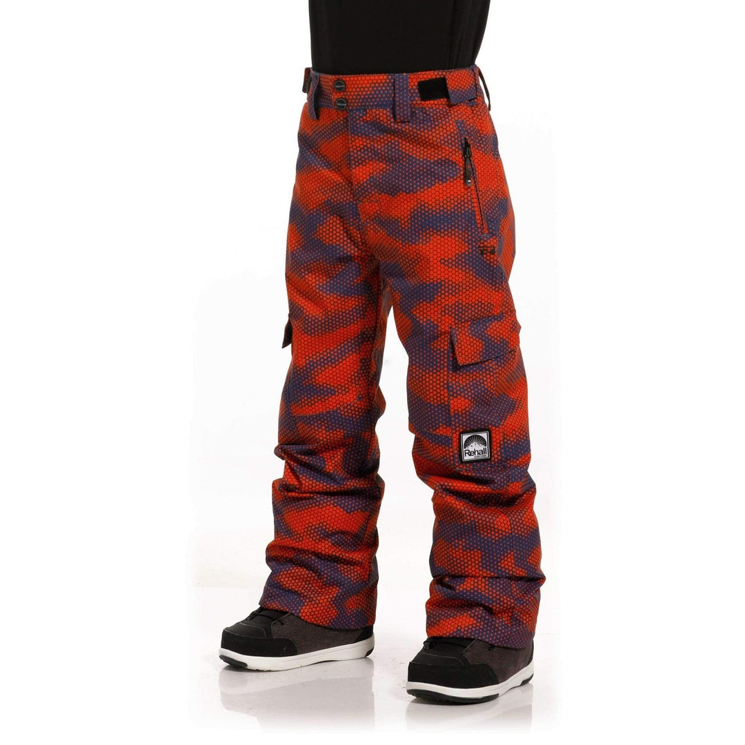 Rehall Outerwear Pants Rehall Edge Boys Snow Pants - Camo Orange