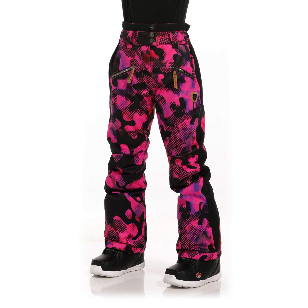 Rehall Outerwear Pants Rehall Latoya Girls Snow Pants - Popart Camo Fuchsia