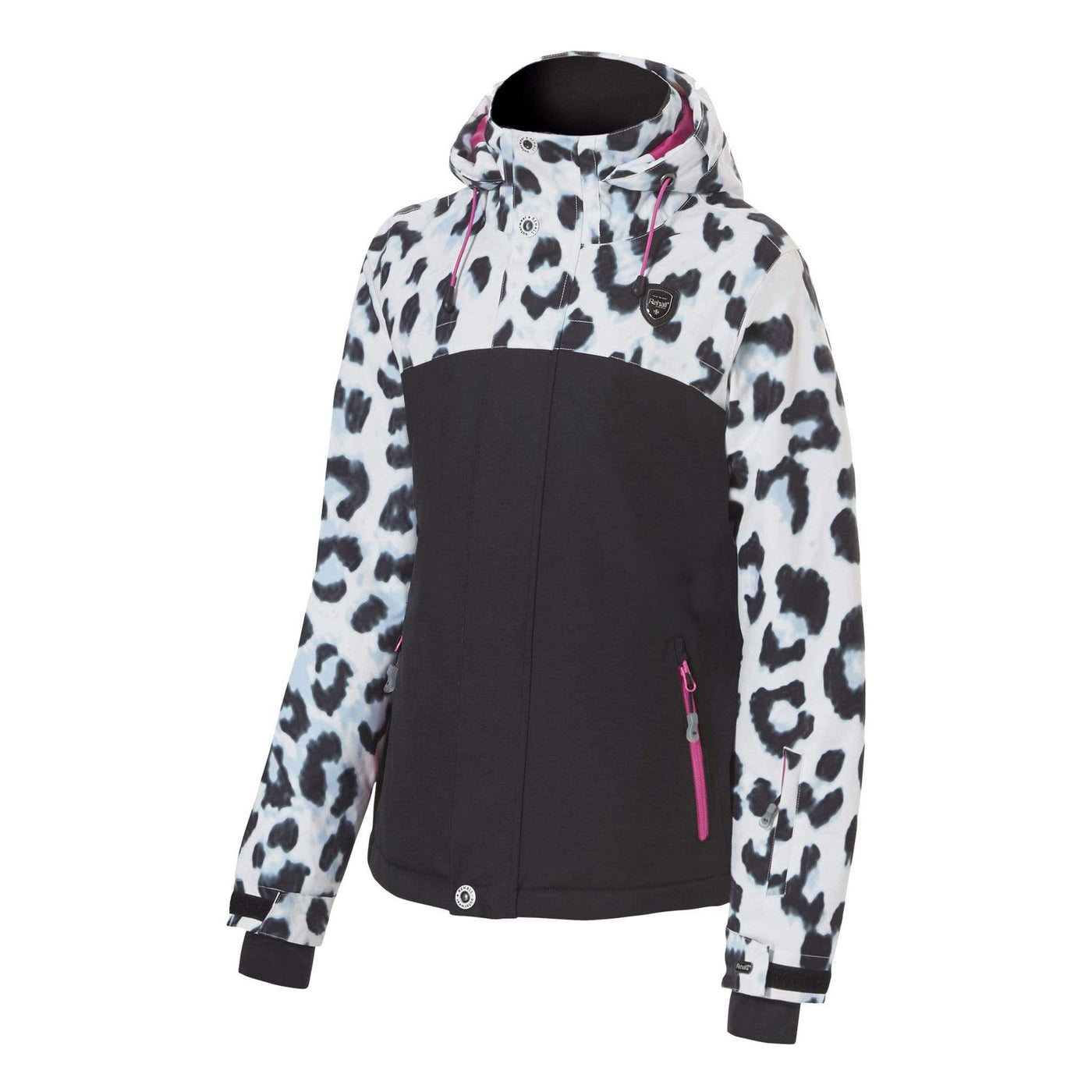 SnowKids Outerwear Jacket Rehall Maggy Jr Girls Snow Jacket - White Leopard