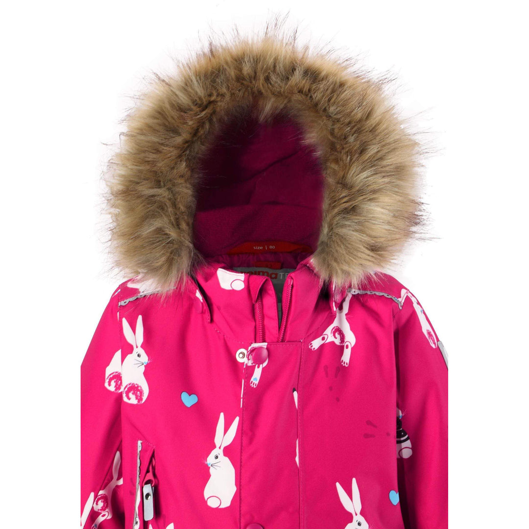 SnowKids Snowsuits 74 cm Reima Louna Snowsuit - Pink Bunnies