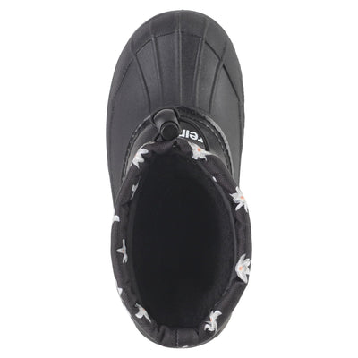 SnowKids Footwear Reima Nefar Water Resistant Winter Boots - Black Daisies