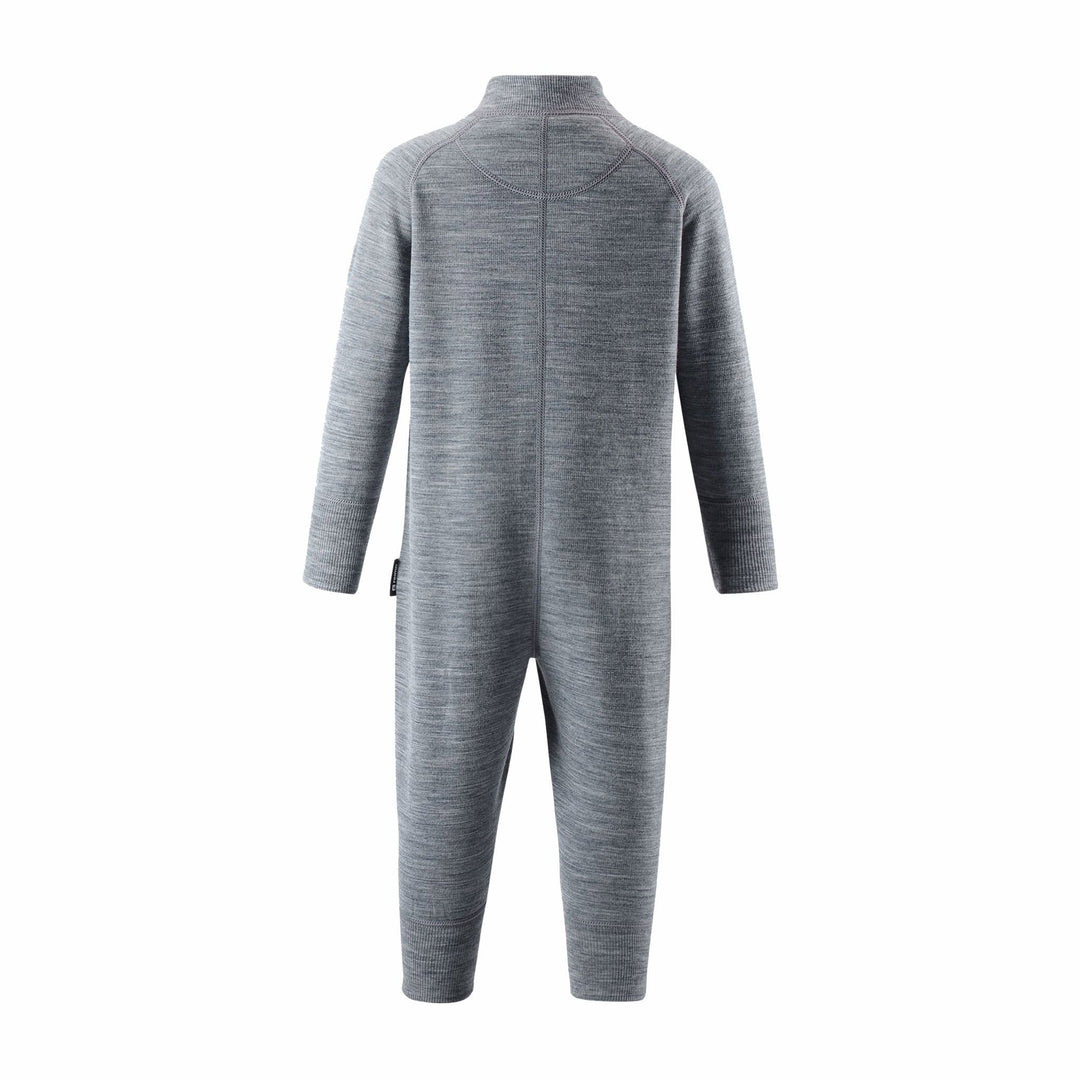 SnowKids Baselayers Reima Parvin Merino Wool Onesie - Melange Grey