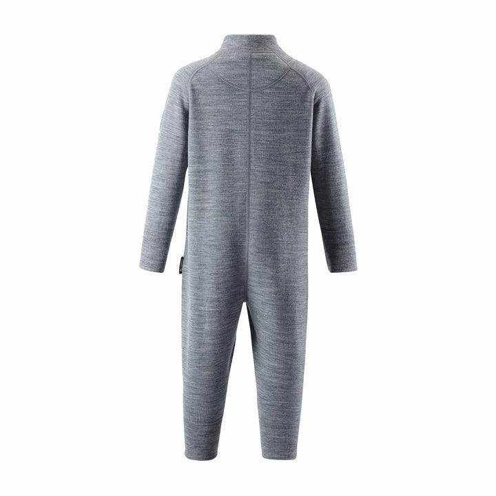 SnowKids Baselayers Reima Parvin Merino Wool Onesie - Melange Grey