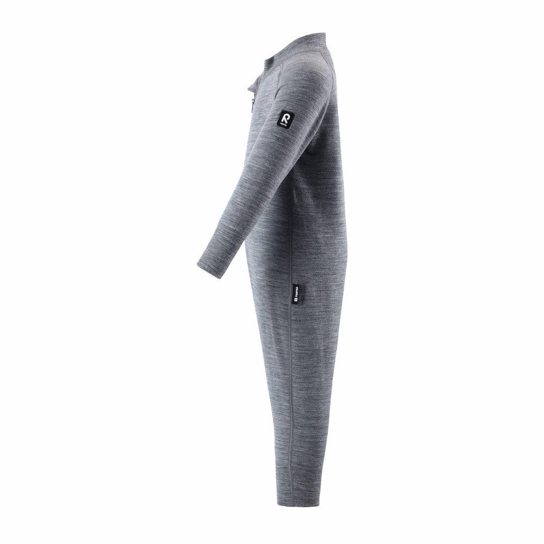 SnowKids Baselayers Reima Parvin Merino Wool Onesie - Melange Grey