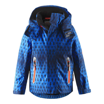 SnowKids Outerwear Jacket 104cm/4Y Reima Regor Snow Jacket - Brave Blue Triangles