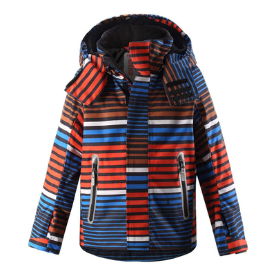 SnowKids Outerwear Jacket 104cm/4Y Reima Regor Snow Jacket - Orange Stripes