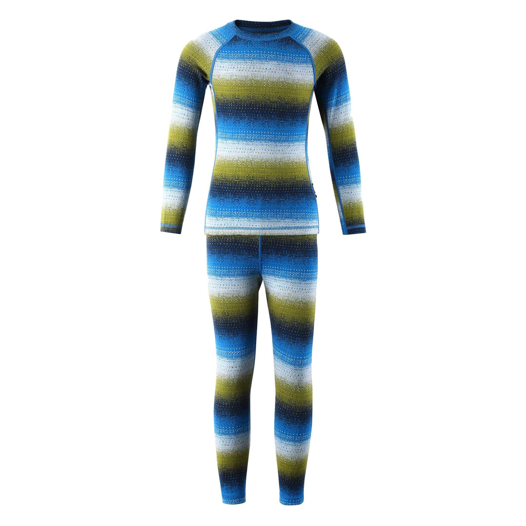 SnowKids Baselayers Reima Taival Merino Wool Thermal Set - Brave Blue