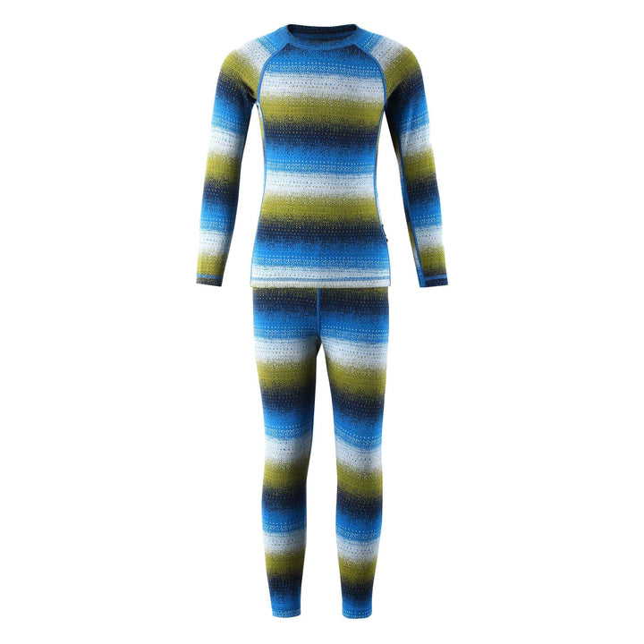 SnowKids Baselayers Reima Taival Merino Wool Thermal Set - Brave Blue