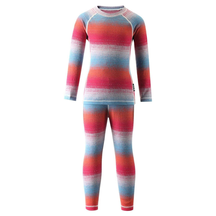 SnowKids Baselayers Reima Taival Merino Wool Thermal Set - Candy Pink